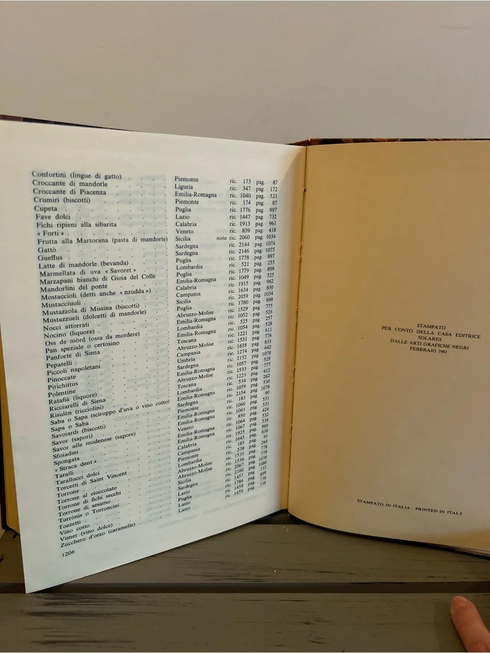 Le Ricette Regionali Italiane by Anna Gosetti Della Salda W/ Slipcase